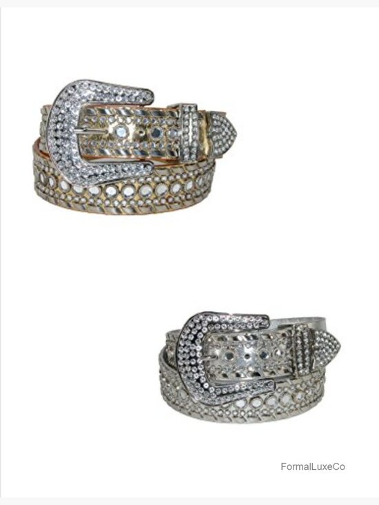 1.5 Inch Western Rhinestone Belt with Buckle main image 5
